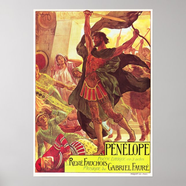 PENELOPE French Paris Opera Theatre Gabriel Faure Poster (Front)