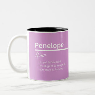 Penelope Girl Name Definition Mug   Personalized