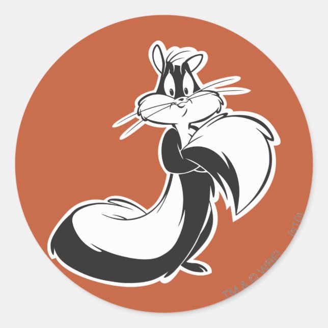 Penelope Grabbing Tail Classic Round Sticker (Front)