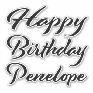 Penelope Name Vorname black Sticker Geburtstag