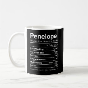 Penelope Nutrition Facts Name Personalised Nicknam Coffee Mug
