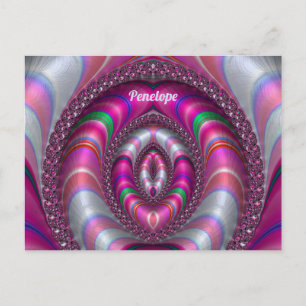 PENELOPE ~ PINK 3D Fractal Design ~ Postcard