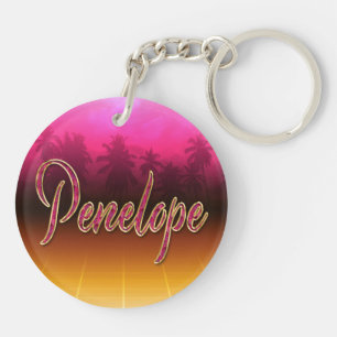 Penelope Vorname Name pink Schlüsselanhänger Key Ring