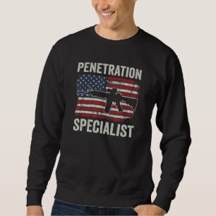 Penetration Specialist Ar15 Usa Flag Mens Gun Sweatshirt