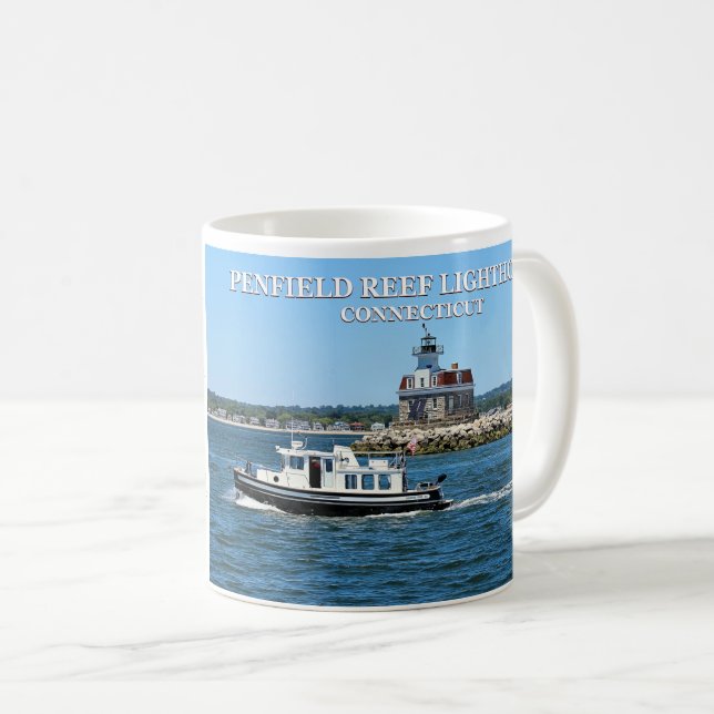 Penfield Reef Lighthouse, Connecticut Mug (Front Right)