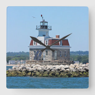Penfield Reef Lighthouse, CT Square Wall Clock