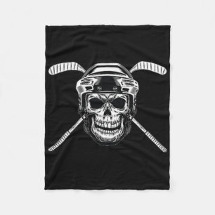 Penger Instructions Press Em Here Biker And Hockey Fleece Blanket