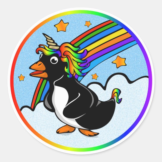 Pengicorn Round Sticker (Front)