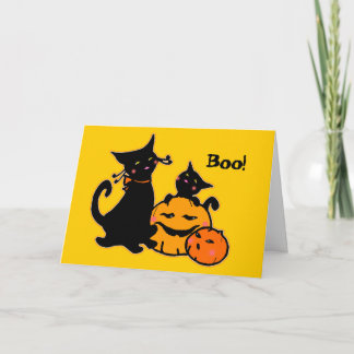 PengiHoliday black cats greeting card