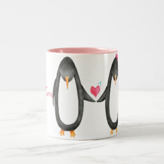 Pengin Luv Two-Tone Coffee Mug