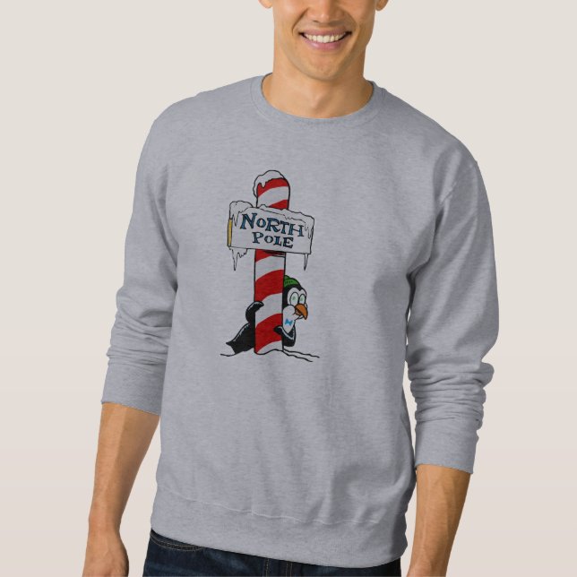 Pengiun at north pole sweatshirt (Front)