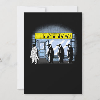 Pengiun tattoo gift thank you card