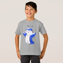 Pengu Happy Penguin(Blue) Kids T-Shirt