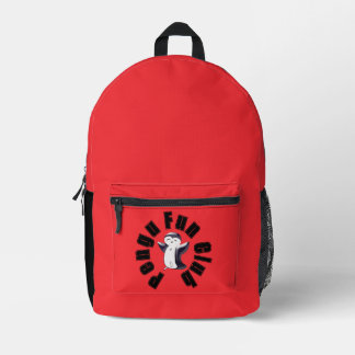Pengu Happy Penguin Fun Club (Black-Red) Kids Printed Backpack