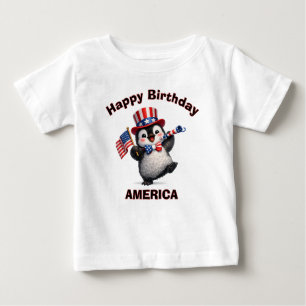 Penguin (4l) Patriotic Kid T-Shirt