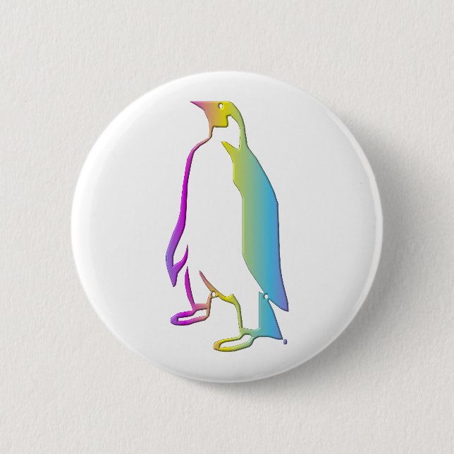 Penguin 6 Cm Round Badge (Front)
