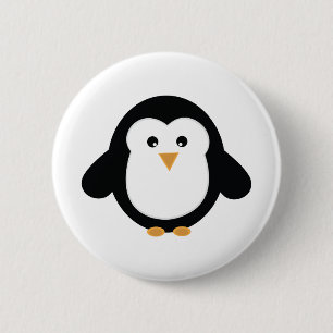 Penguin 6 Cm Round Badge