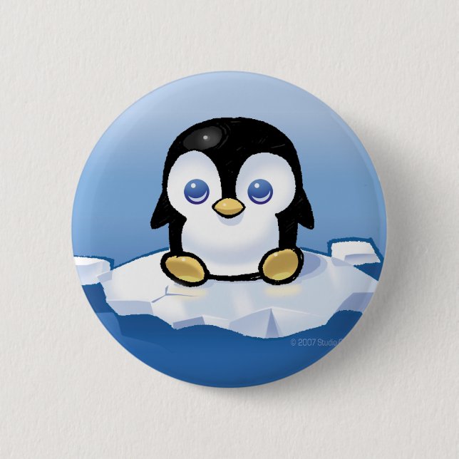 Penguin 6 Cm Round Badge (Front)