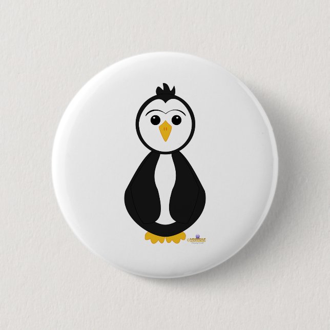 Penguin 6 Cm Round Badge (Front)