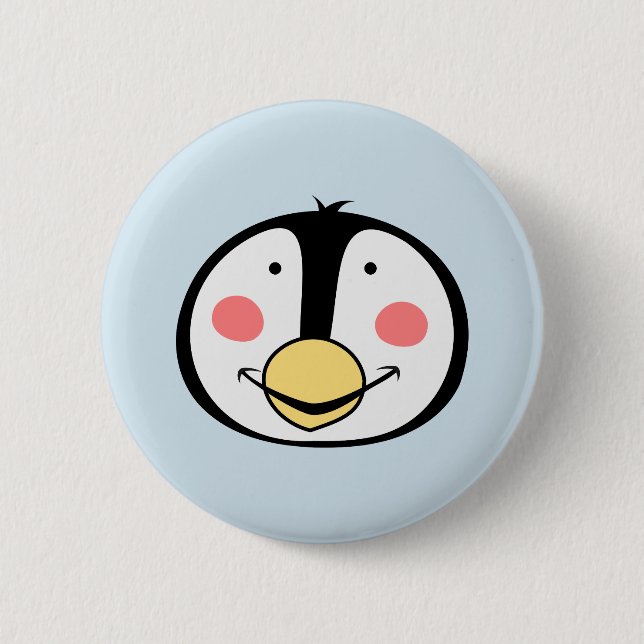 Penguin 6 Cm Round Badge (Front)