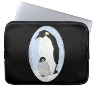 Penguin and Baby Laptop Sleeve
