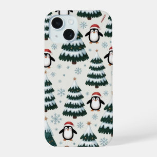 Penguin and Christmas Tree iPhone / iPad case