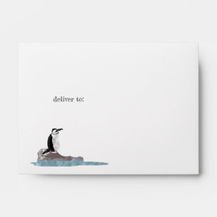 Penguin and Earth, Lined Return Address Envelope