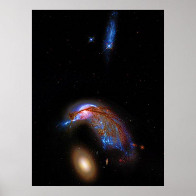 Penguin and Egg - Interacting Galaxy Duo, Arp 142 Poster (Front)