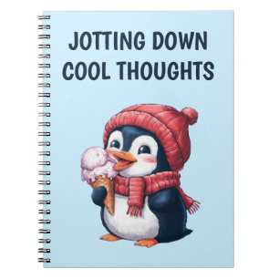 Penguin and Ice Cream Notebook
