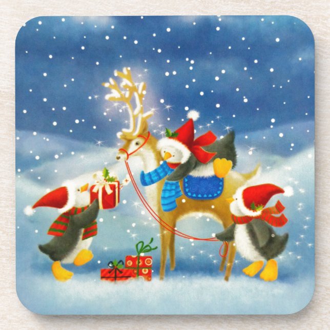 Penguin and Reindeer Coaster (Front)