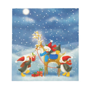 Penguin and Reindeer Notepad