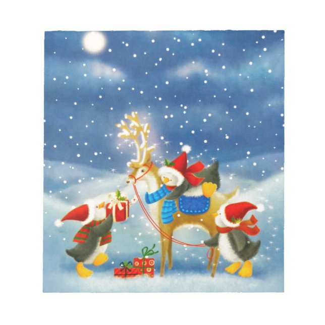 Penguin and Reindeer Notepad (Front)