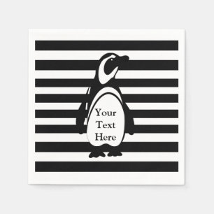 Penguin and Stripes Napkin