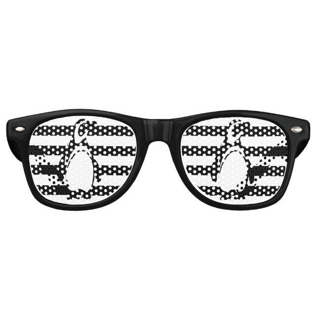 Penguin and Stripes Retro Sunglasses (Front)