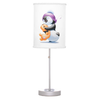 Penguin and Teddy Bear Table Nursery Lamp