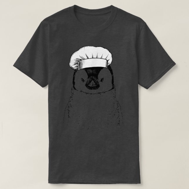 Penguin Animal Chef Funny Cooking Cook  T-Shirt (Design Front)