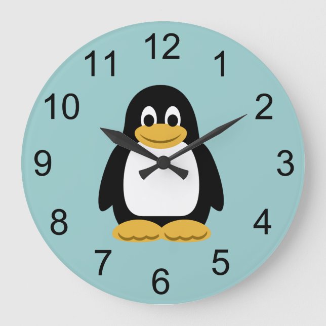 Penguin Animal Wall Clock (Front)