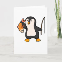 Penguin as Angler with Fish