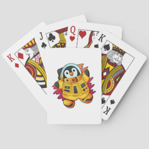 Penguin as Astronaut in Suit Playing Cards