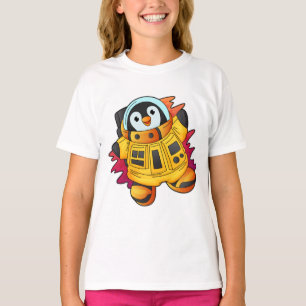 Penguin as Astronaut in Suit T-Shirt