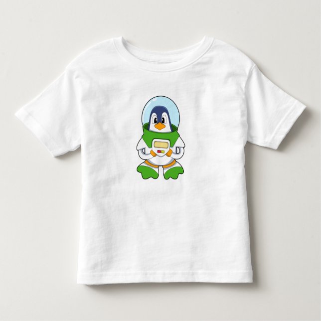 Penguin as Astronaut with Costume Toddler T-Shirt (Front)