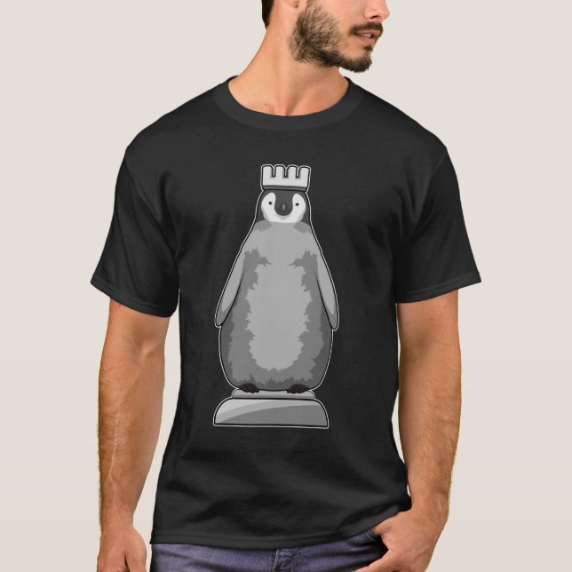 Penguin as Chess piece King T-Shirt (Front)