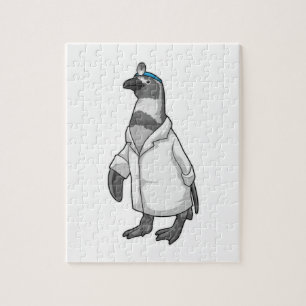 Penguin as Doctor with Doctor's coat Jigsaw Puzzle