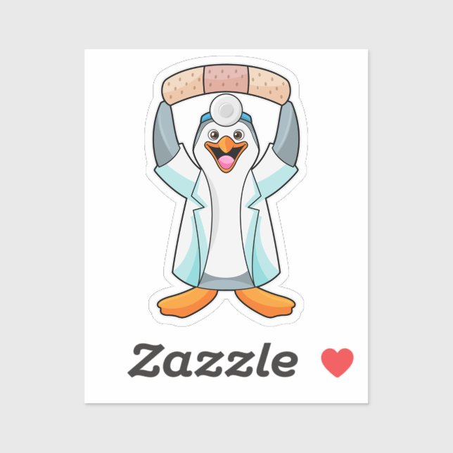 Penguin as Doctor with Plaster (Sheet)