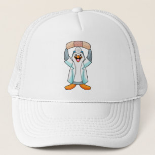 Penguin as Doctor with Plaster Trucker Hat