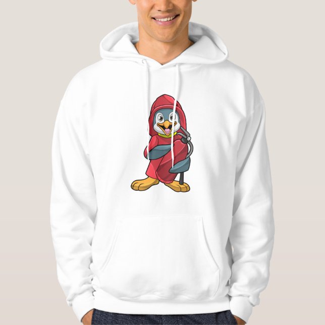 Penguin as Firefighter with Extinguisher Hoodie (Front)