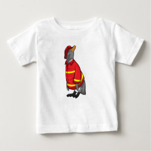 Penguin as Firefighter with Helmet Baby T-Shirt