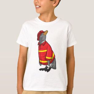 Penguin as Firefighter with Helmet T-Shirt