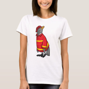 Penguin as Firefighter with Helmet T-Shirt