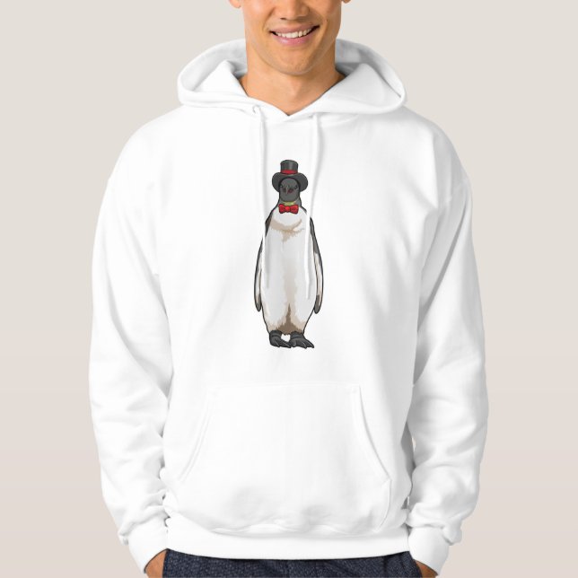 Penguin as Gentleman with Hat Hoodie (Front)